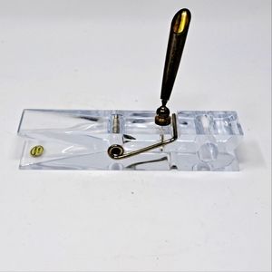 Vintage Lucite Pen Holder Clothes Pin Note Holder